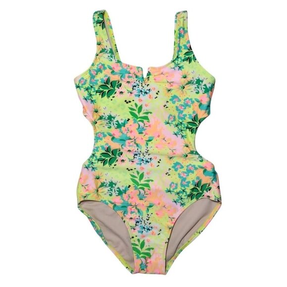 Art Class Girls Floral Print One Piece Swimsuit, Size M (8), NWT. - Picture 1 of 9
